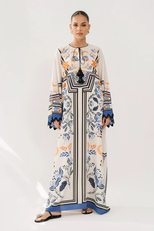 Verdant Leafy Print Kaftan