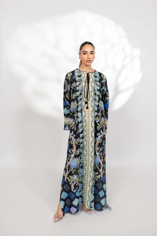 Elegant Floral Maxi Kaftan