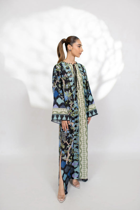 Elegant Floral Maxi Kaftan