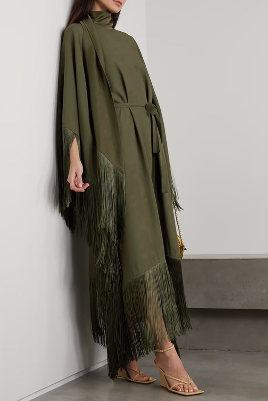 Ethereal Elegance: Fluid Crepe Long Dress