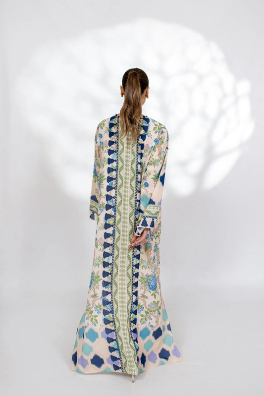 Floral Elegance Long Kaftan