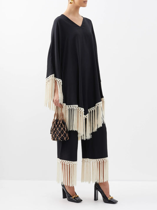 Luxe Fringe Kaftan Coord Set