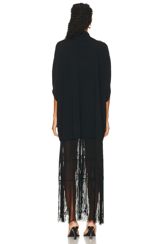 Luxe Long Fringe Kaftan