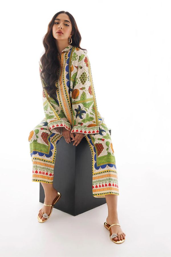 Elegant Korean BSY Printed Two-Piece Set - Chic Blouse & Relaxed Fit Pants