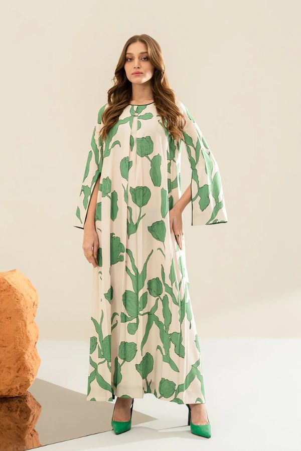 Verdant Luxe Maxi Dress